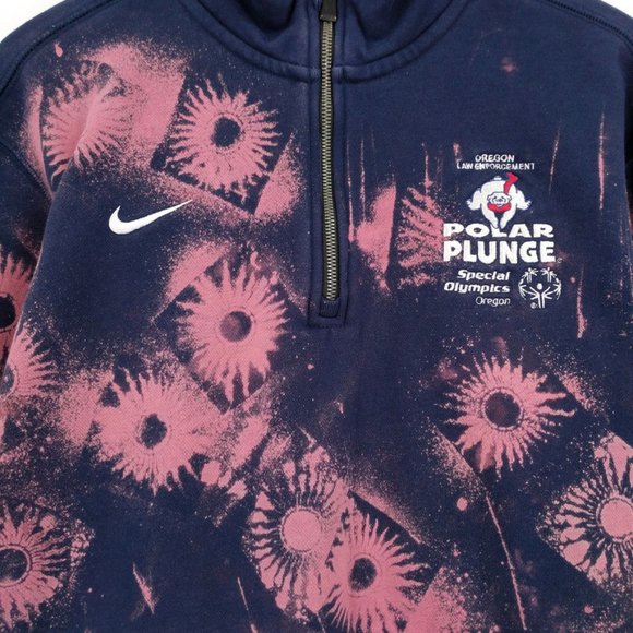 NIKE Polar Plunge Custom Bleach Dye Sweatshirt XL - Picture 2 of 8